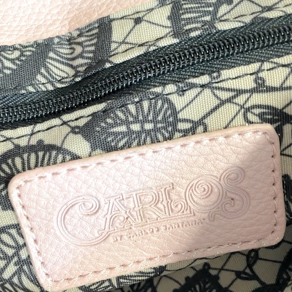 Carlos bubblegum pink vegan leather bag with fringe and silver details. - Picture 4 of 9